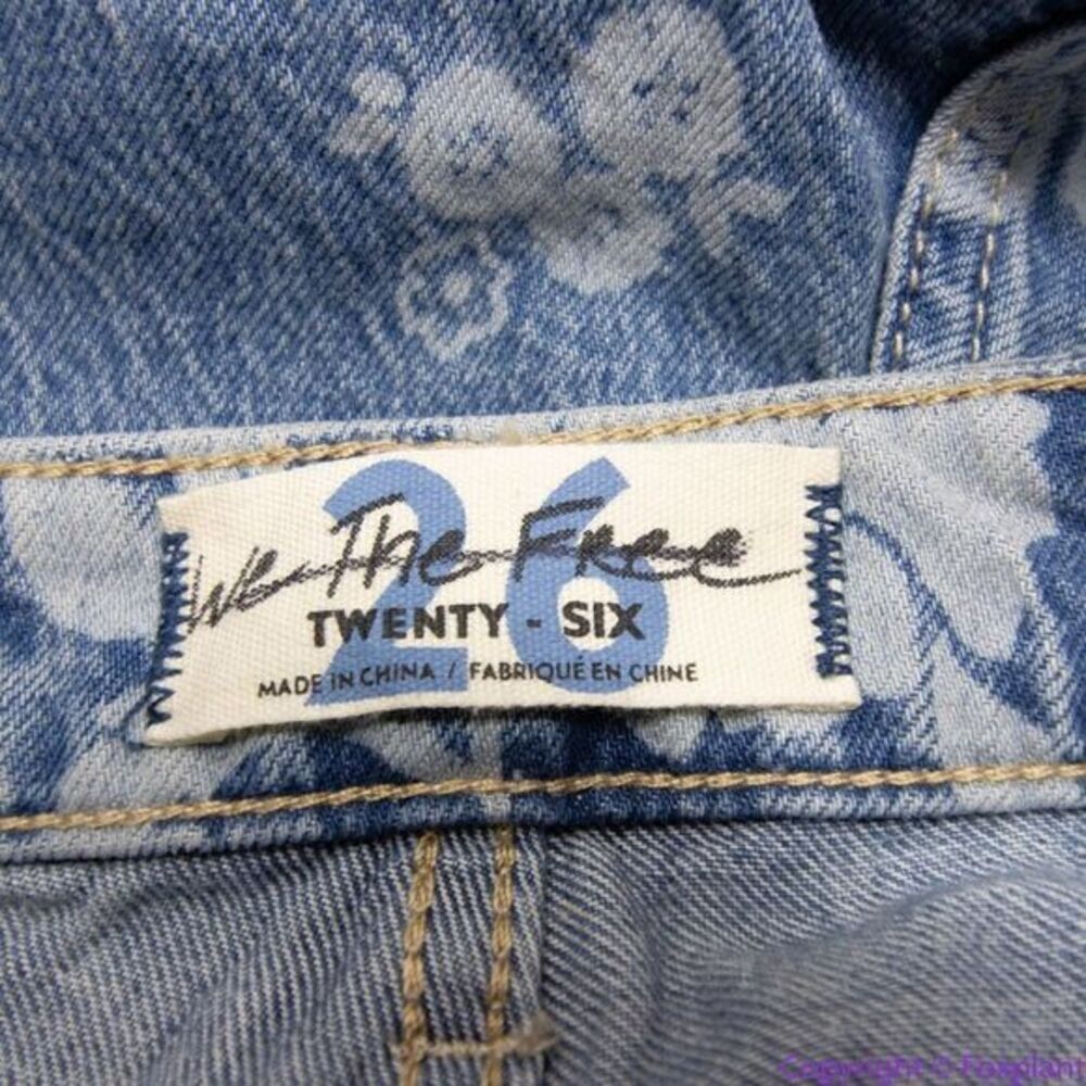 New! Free People Naiomi floral print‎ flare jeans, 26 - Picture 12 of 15